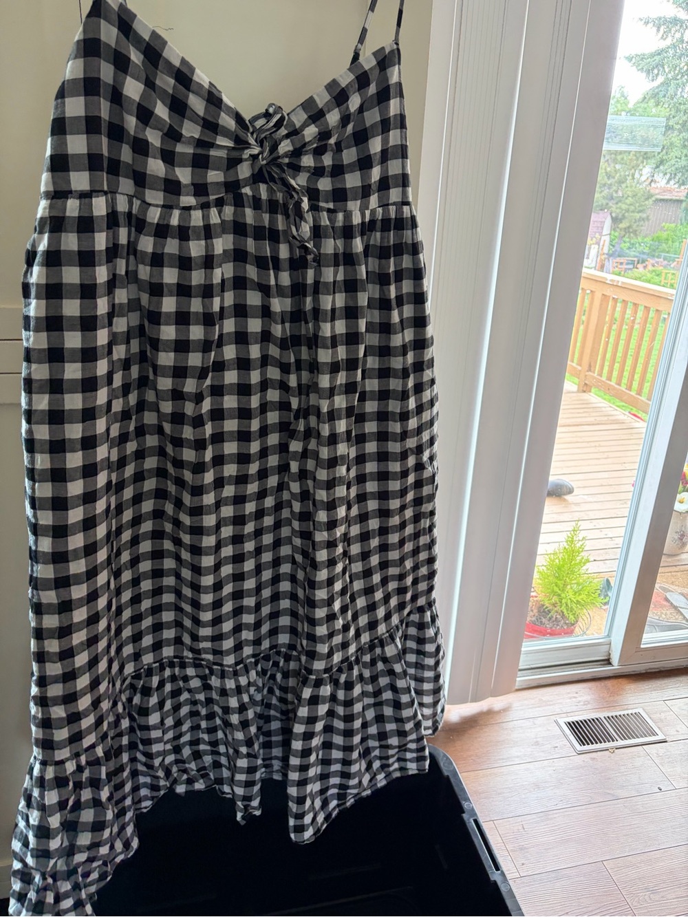 J.Crew large checks and  gingham dress